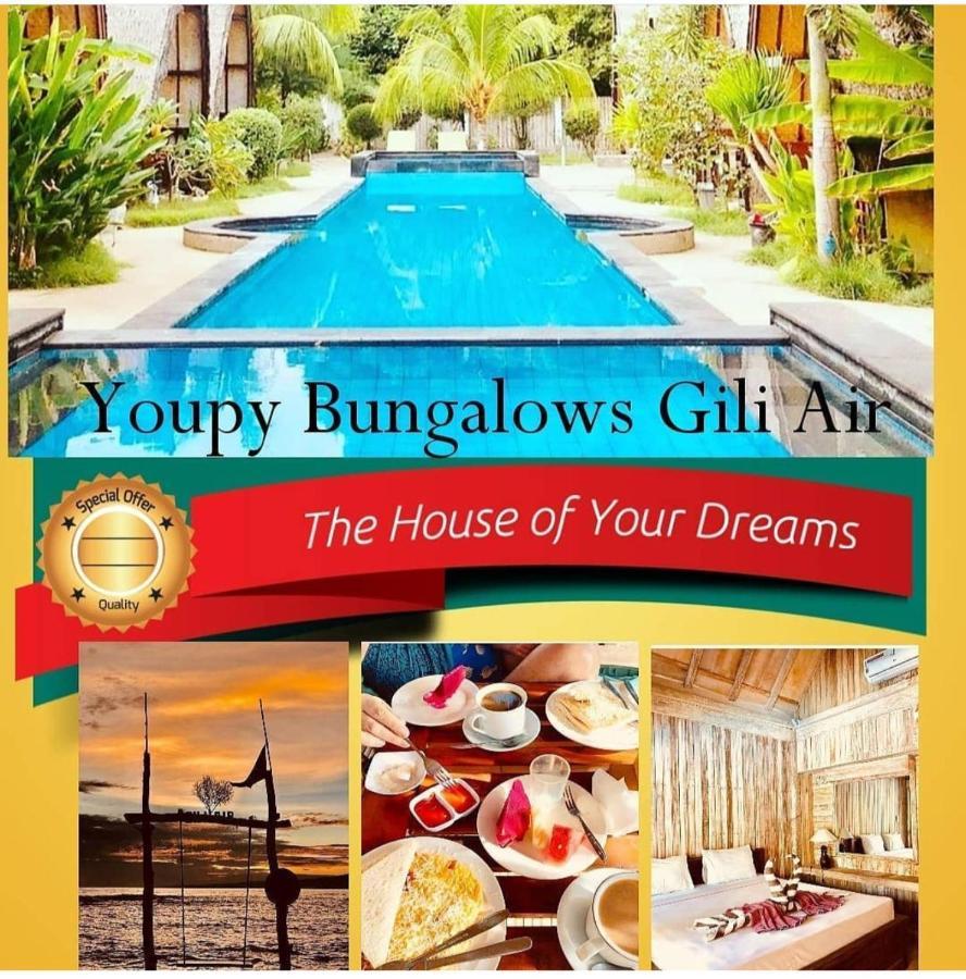 Youpy Bungalows Gili Air Bagian luar foto